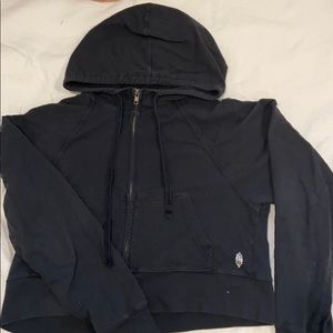 cropped zip up hoodie